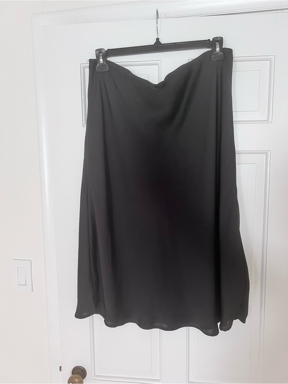 Classic Black Midi Skirt - Sleek A-Line Silhouette